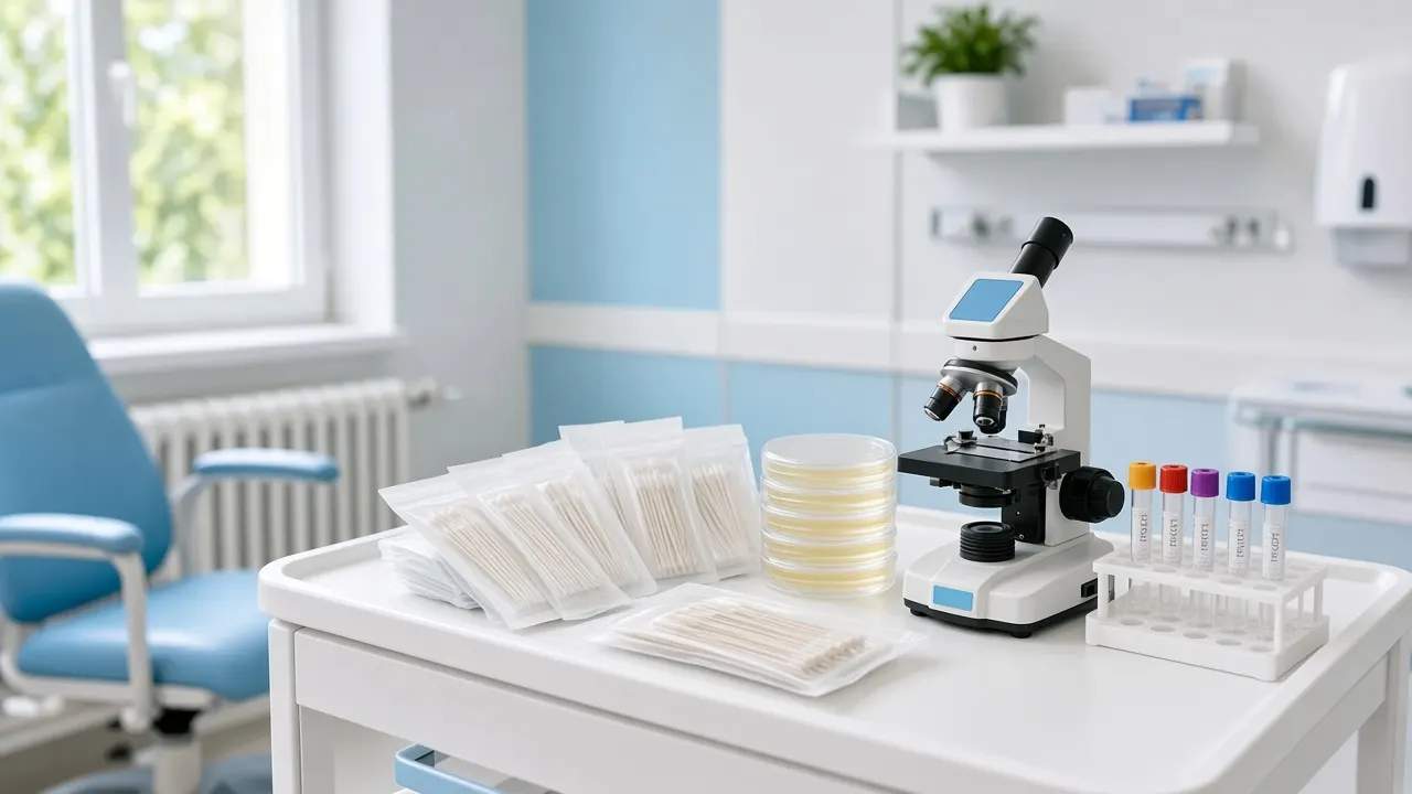 Immagine illustrativa di un esame di microbiologia cervico vaginale